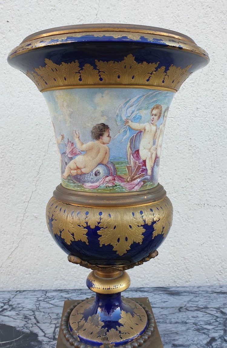 Dans Le Goût De Sèvres, vaso mediceo, Napoleone III, XIX secolo