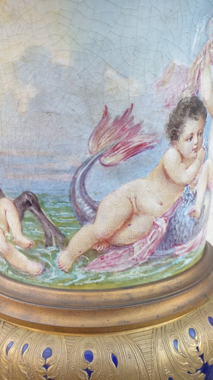 Dans Le Goût De Sèvres, vaso mediceo, Napoleone III, XIX secolo
