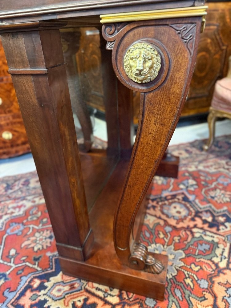 CONSOLLE IN MOGANO D'EPOCA IMPERO