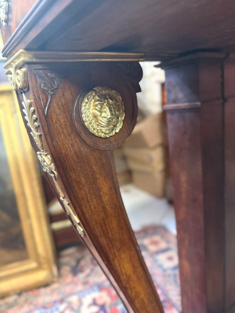 CONSOLLE IN MOGANO D'EPOCA IMPERO