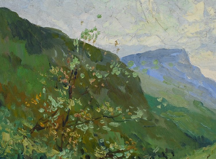 Oil on canvas "Le Clocher" - Late 19th century