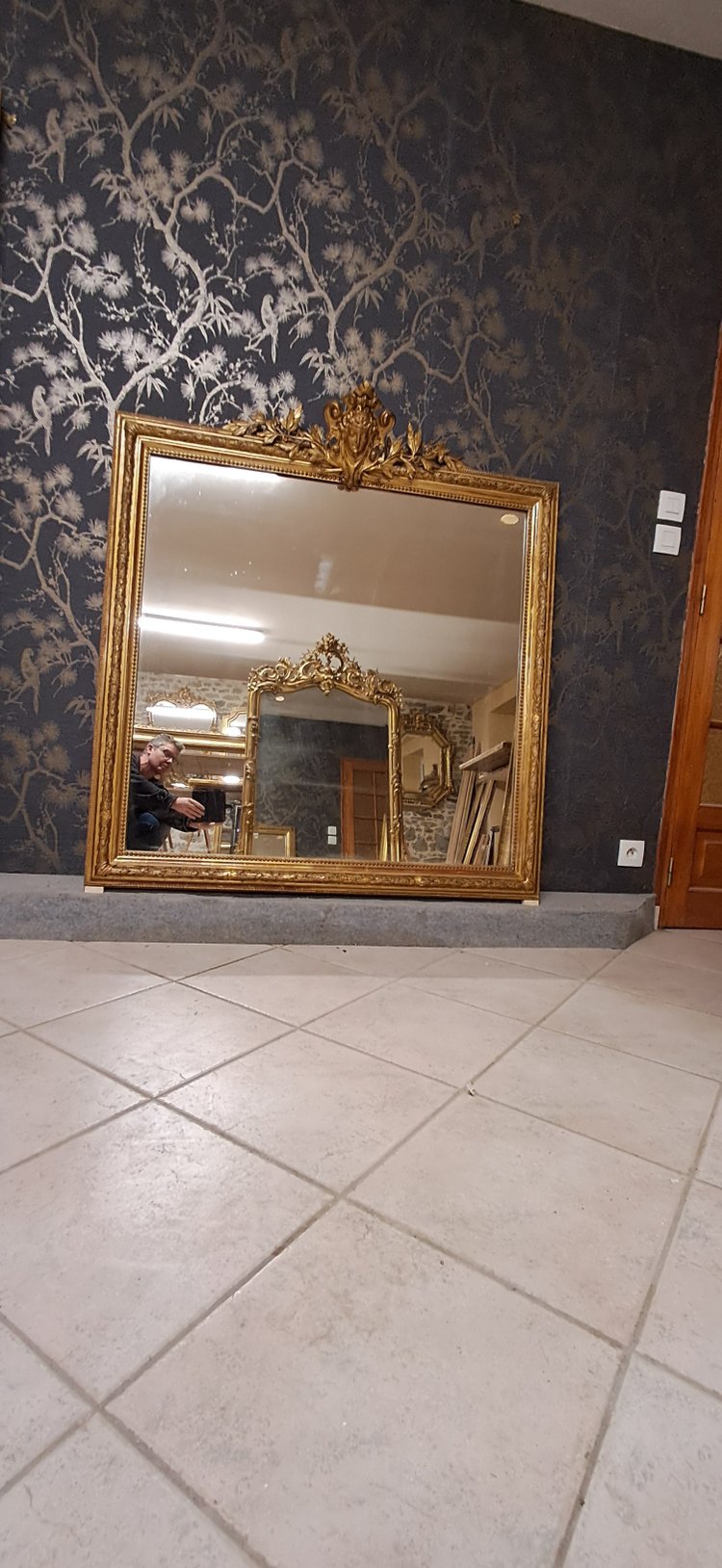 Miroir époque XIX  120 x 128