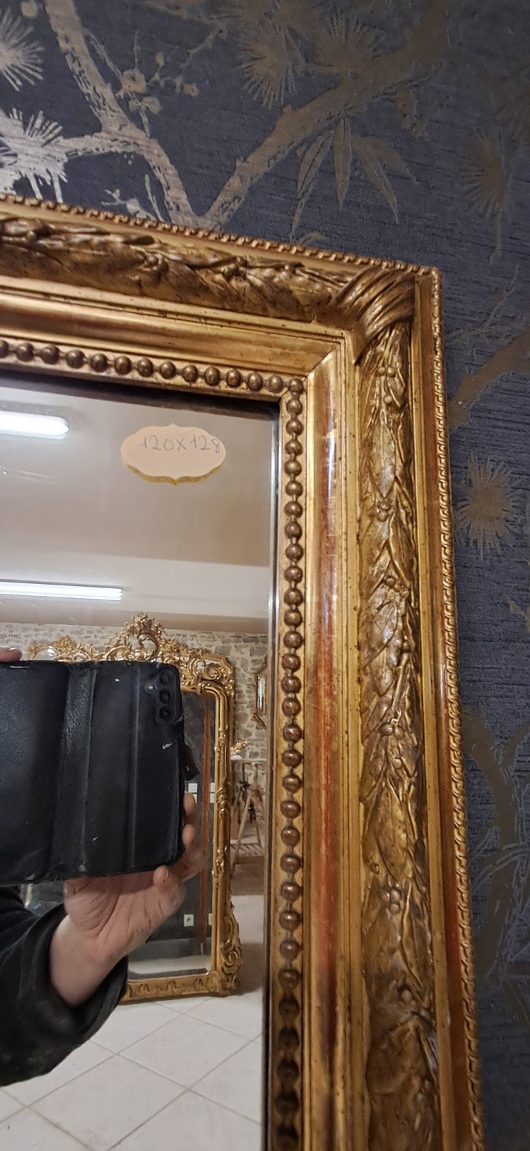 Miroir époque XIX  120 x 128