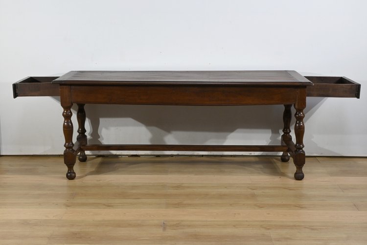 Table de Ferme en Chêne, goût Louis XIV – Milieu XIXe
