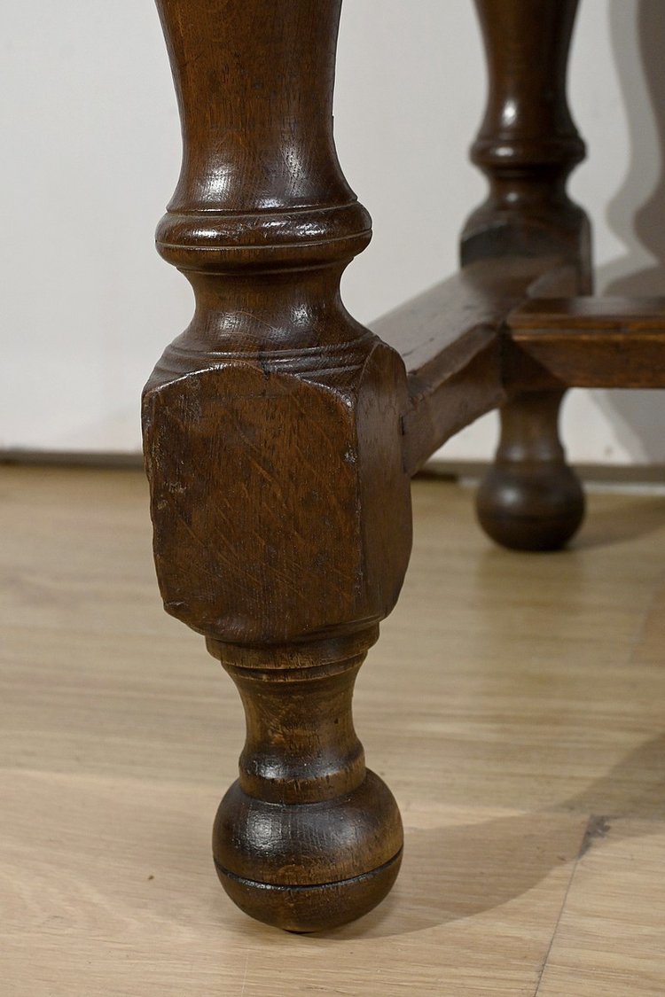 Table de Ferme en Chêne, goût Louis XIV – Milieu XIXe