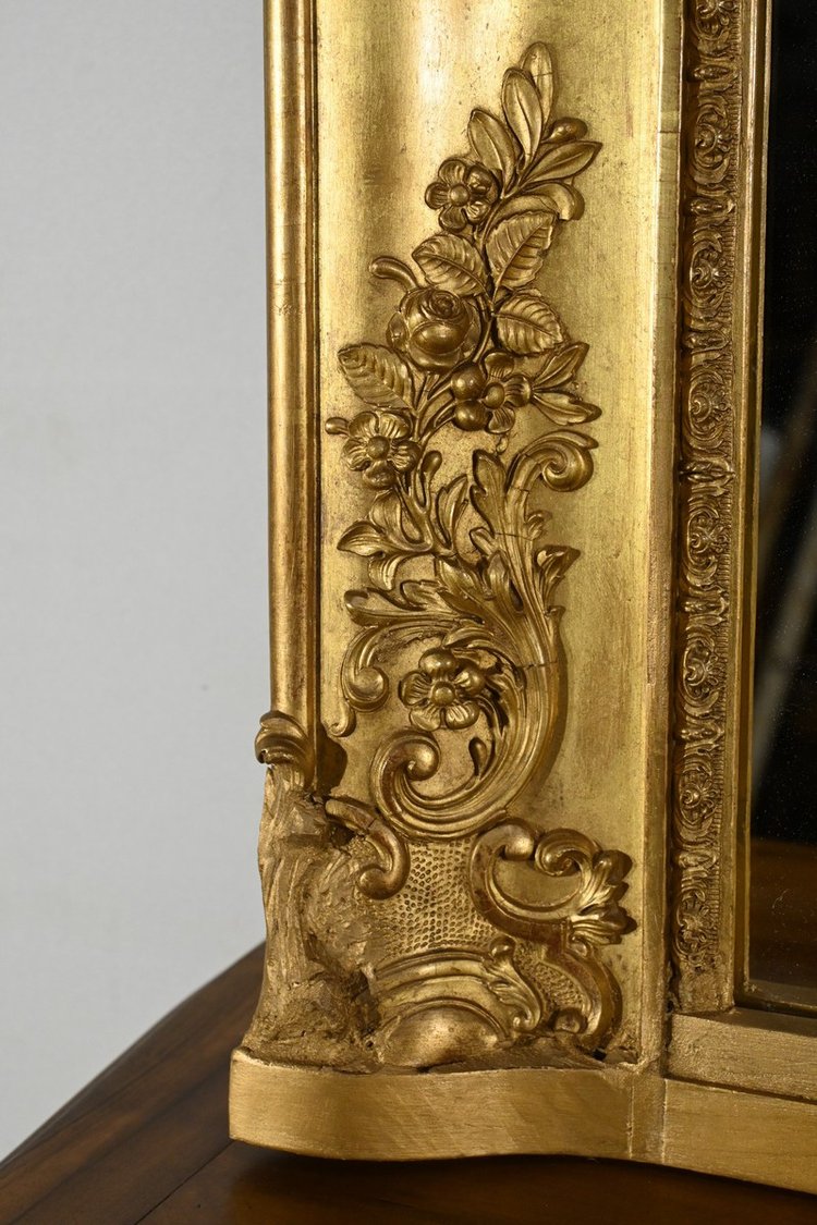 Important Miroir Doré à la Feuille, style Louis XIV – Milieu XIXe