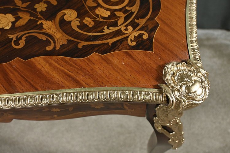 Table Bureau en Palissandre et Marqueteries, époque Napoléon III – 2ème partie XIXe