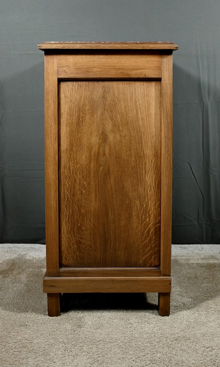 Tavolino in rovere e marmo, Art Déco - 1930