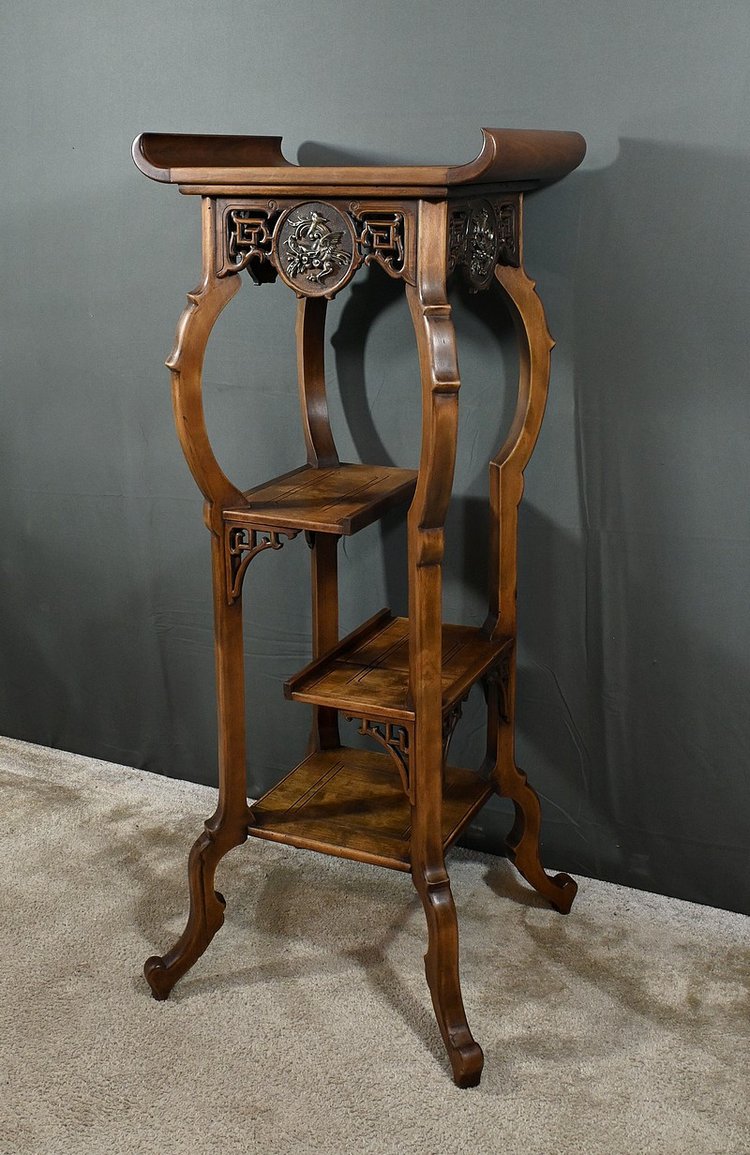 Large Asian Sellette in the Viardot style - Late 19th century