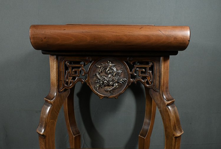 Large Asian Sellette in the Viardot style - Late 19th century