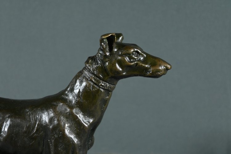 Bronze "Der Windhund", signiert E.Frémiet - Ende 19.