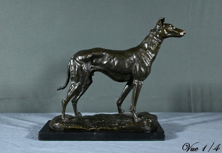 Bronze "Der Windhund", signiert E.Frémiet - Ende 19.