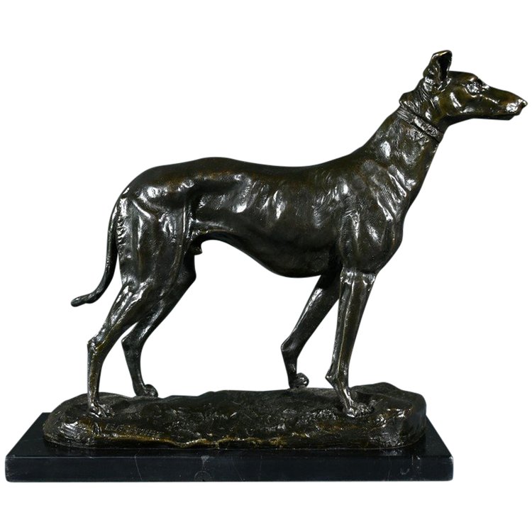 Bronze "Der Windhund", signiert E.Frémiet - Ende 19.