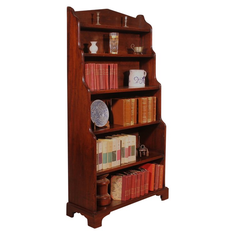 Libreria a cascata in mogano del XIX secolo