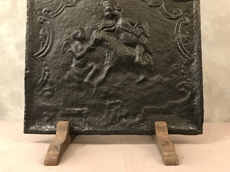 Beautiful cast iron fireback from the 18th century