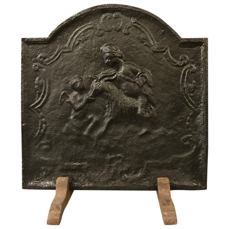 Beautiful cast iron fireback from the 18th century