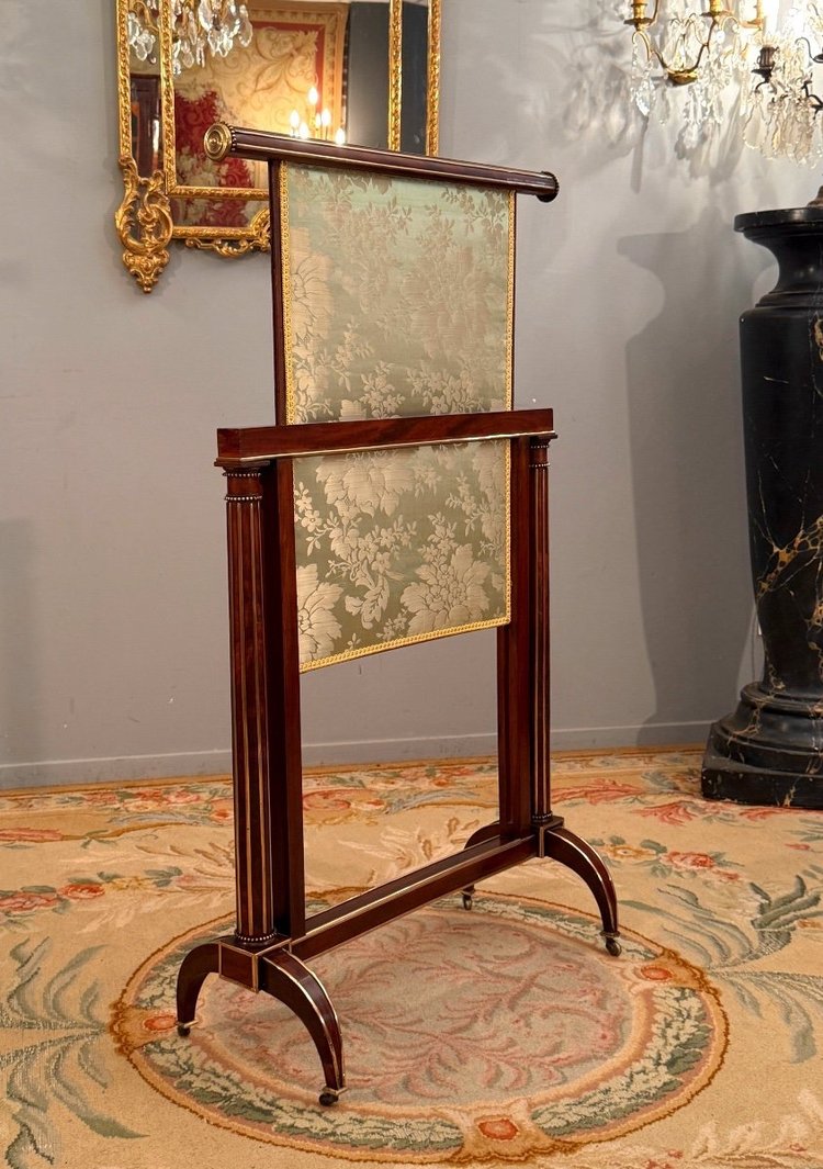 Kaminschirm aus Mahagoni Louis XVI, um 1780