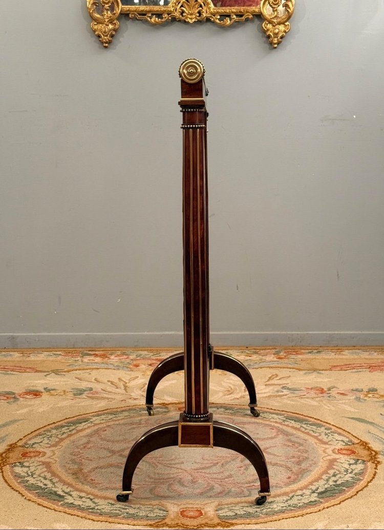 Kaminschirm aus Mahagoni Louis XVI, um 1780