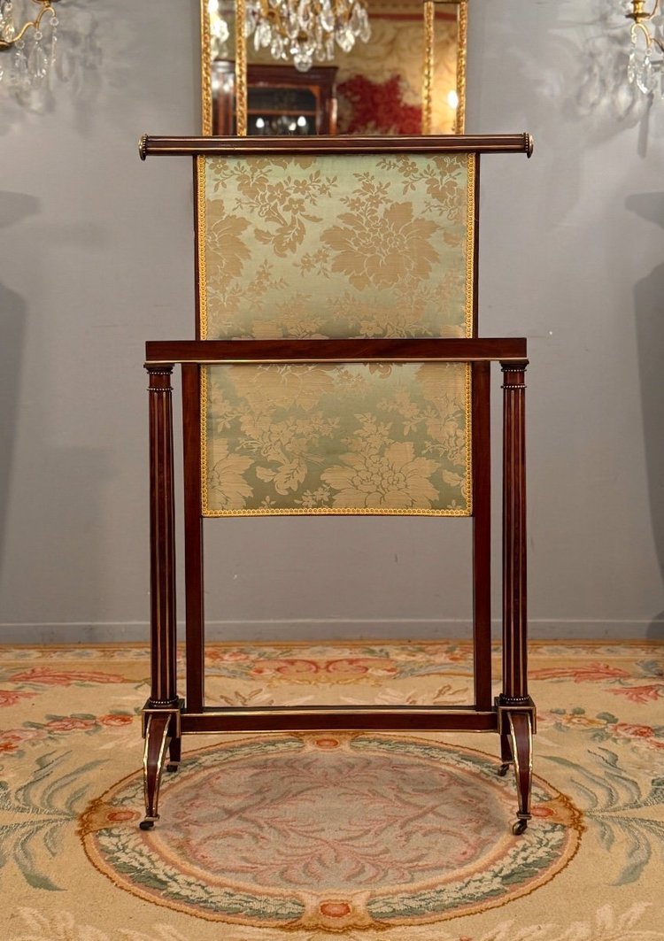 Kaminschirm aus Mahagoni Louis XVI, um 1780
