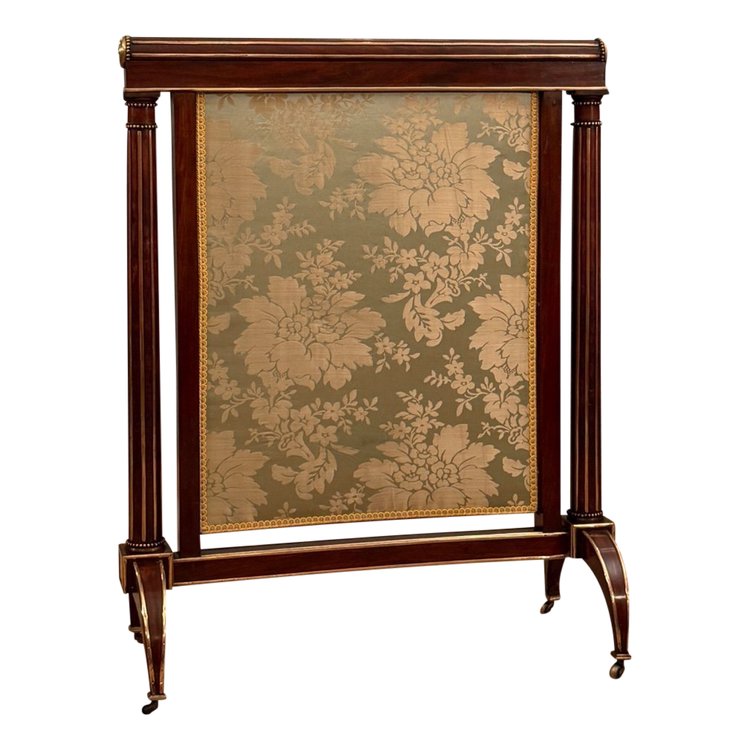 Kaminschirm aus Mahagoni Louis XVI, um 1780