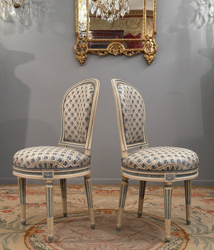 Georges Jacob, Pair Of Louis XVI Period Stamped Chairs (1739-1814)