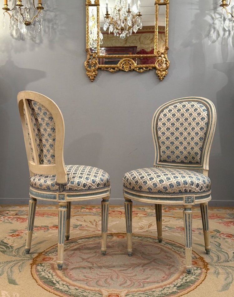 Georges Jacob, Pair Of Louis XVI Period Stamped Chairs (1739-1814)