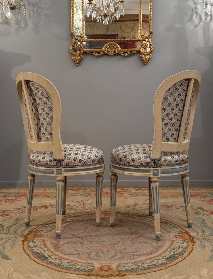 Georges Jacob, Pair Of Louis XVI Period Stamped Chairs (1739-1814)
