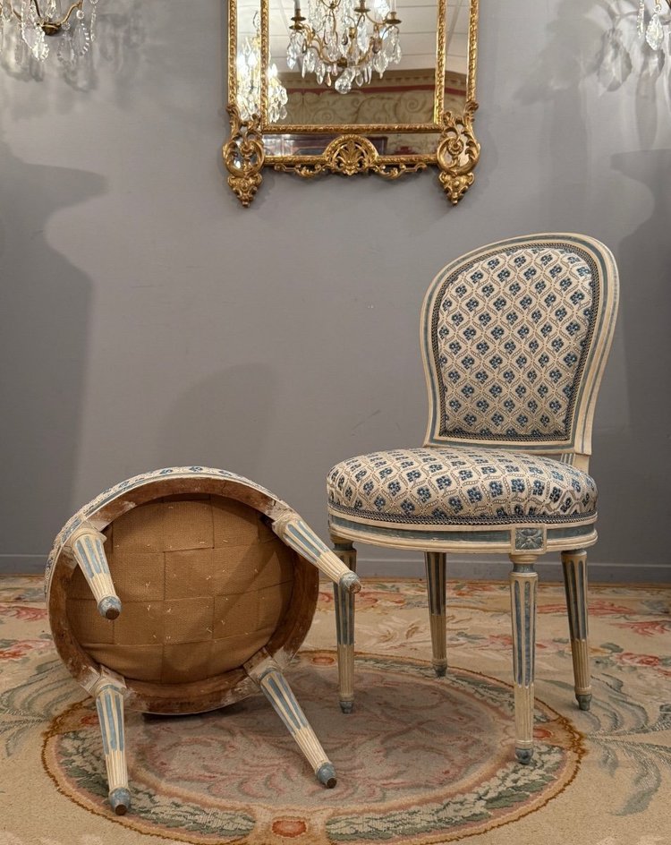 Georges Jacob, Pair Of Louis XVI Period Stamped Chairs (1739-1814)