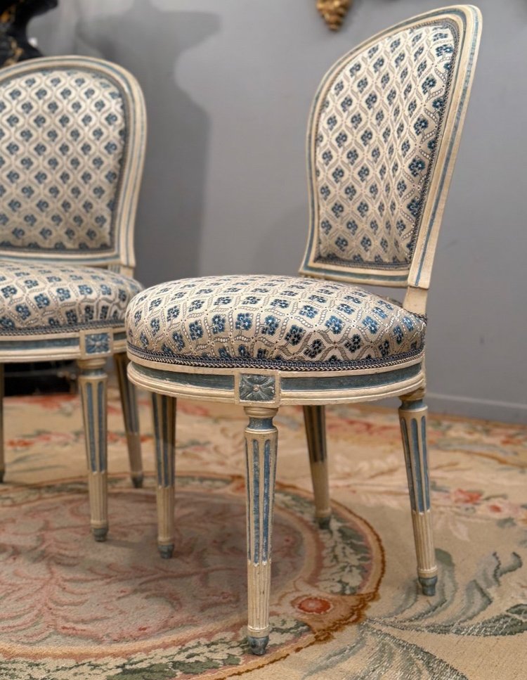 Georges Jacob, Pair Of Louis XVI Period Stamped Chairs (1739-1814)