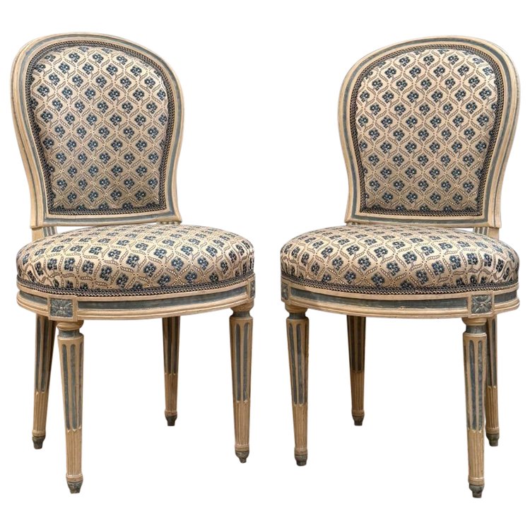 Georges Jacob, Pair Of Louis XVI Period Stamped Chairs (1739-1814)