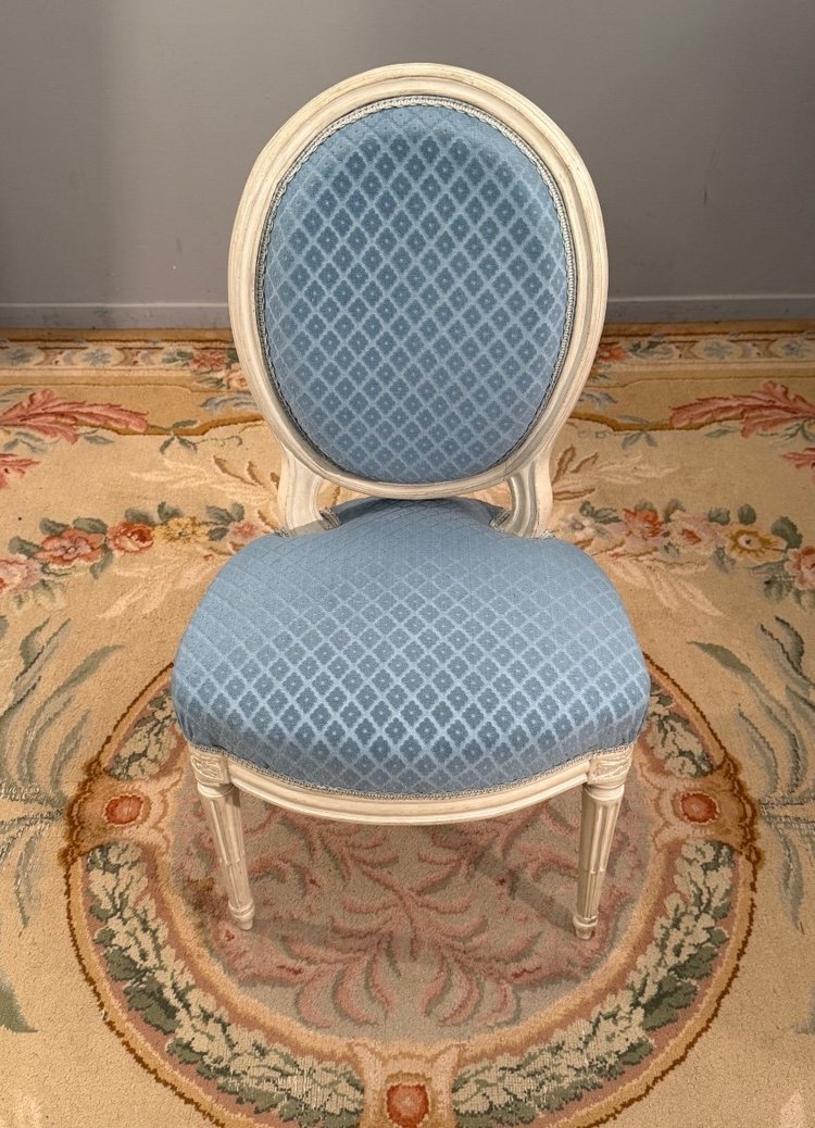 Claude Chevigny, Sedia cabriolet con timbro del periodo Luigi XVI Circa 1780