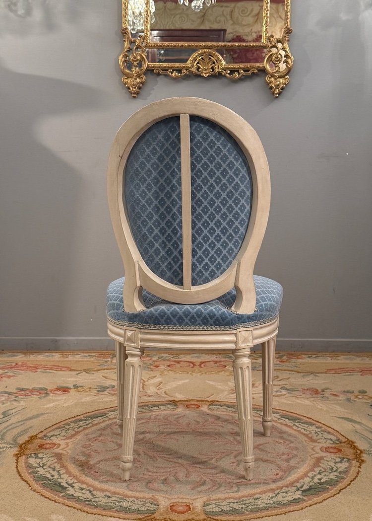 Claude Chevigny, Sedia cabriolet con timbro del periodo Luigi XVI Circa 1780