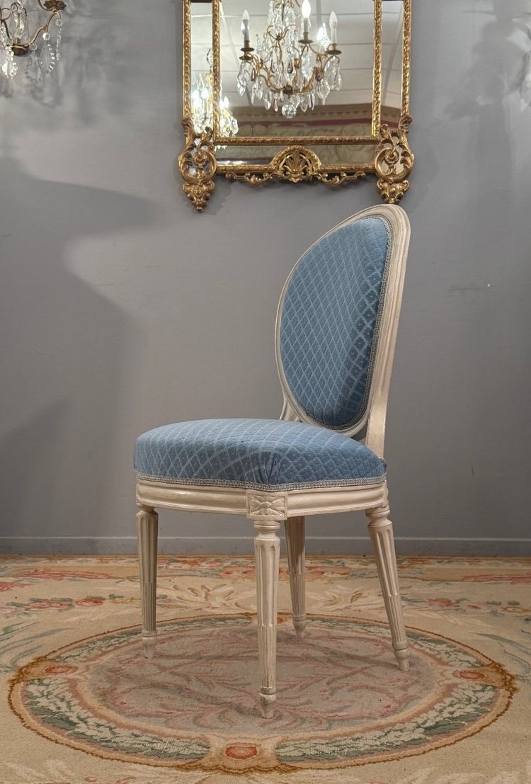 Claude Chevigny, Sedia cabriolet con timbro del periodo Luigi XVI Circa 1780