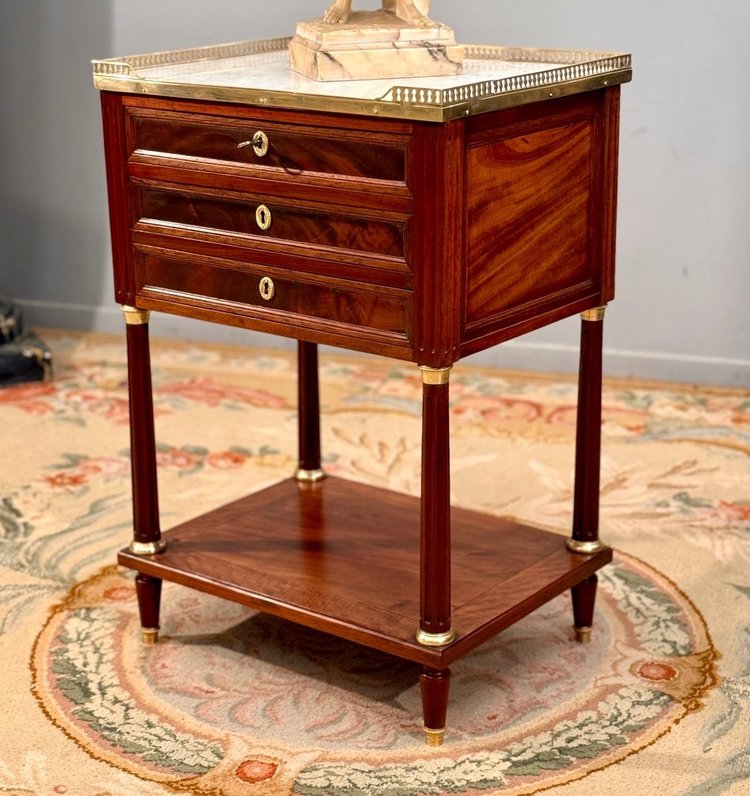 Pierre Garnier, Salontisch aus Mahagoni, gestempelt, Louis XVI, um 1780