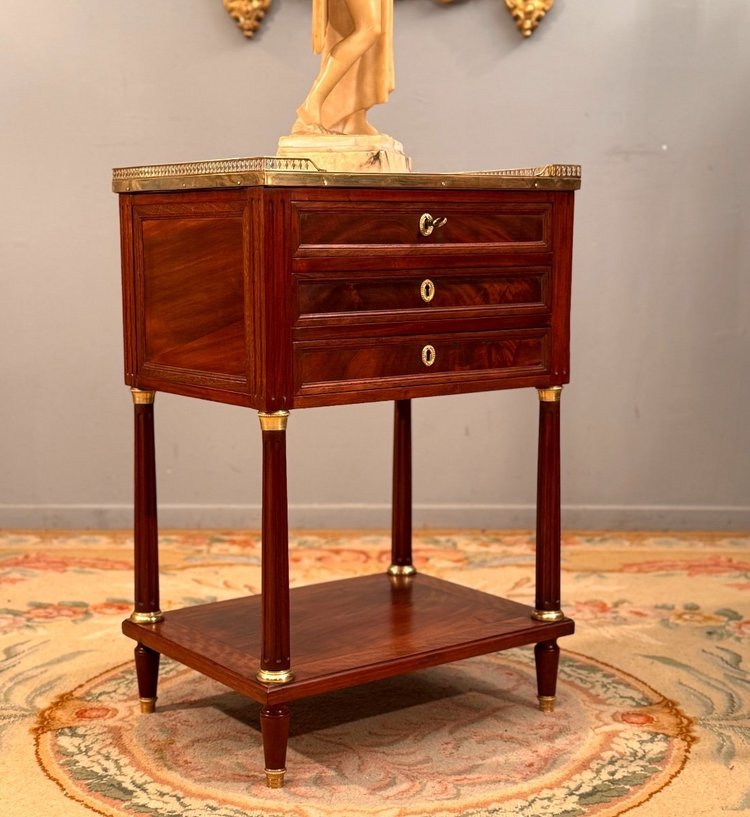 Pierre Garnier, Salontisch aus Mahagoni, gestempelt, Louis XVI, um 1780