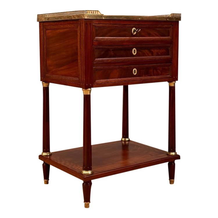 Pierre Garnier, Salontisch aus Mahagoni, gestempelt, Louis XVI, um 1780