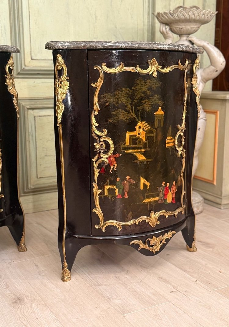 Coppia di cornici in lacca cinese di epoca Luigi XV, circa 1750
