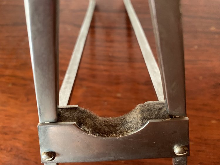 Rosewood and chrome bottle-holder by Jacques Adnet 20th century