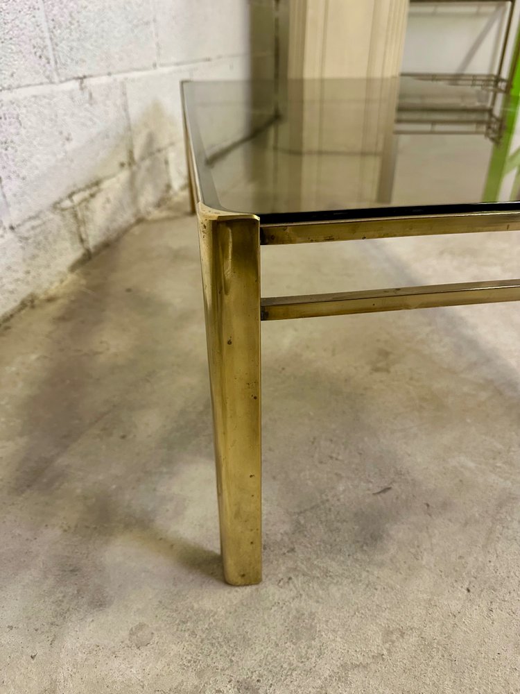 Couchtisch 60er Jahre aus Bronze Jacques QUINET