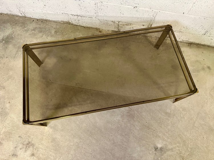 Couchtisch 60er Jahre aus Bronze Jacques QUINET