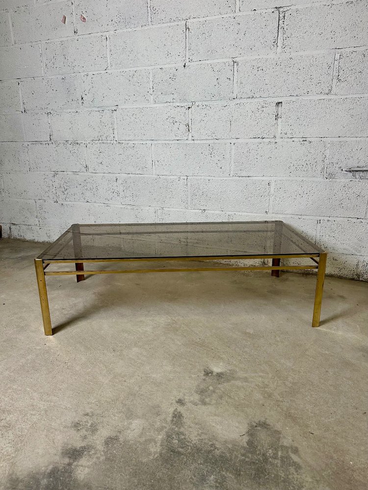 Couchtisch 60er Jahre aus Bronze Jacques QUINET