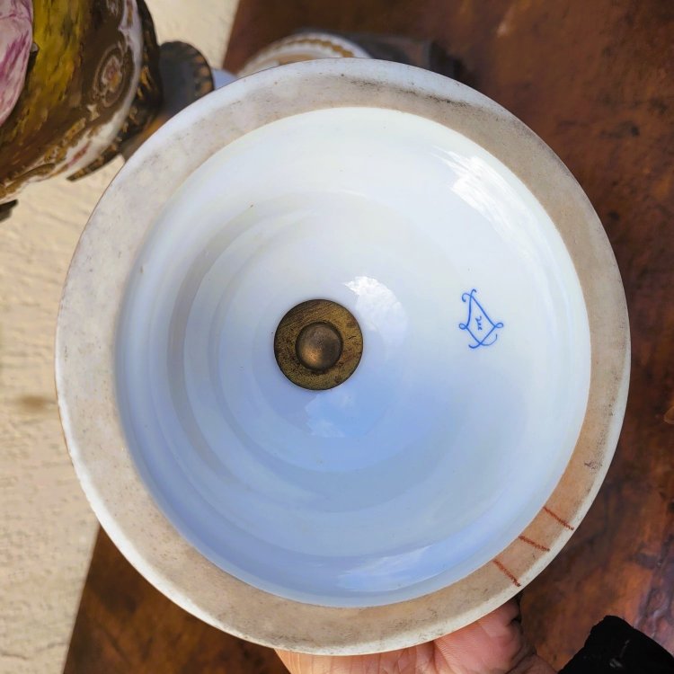 Große Drehbare Vase Aus Porzellan Und Bronze, Sèvres, 19. Jahrhundert