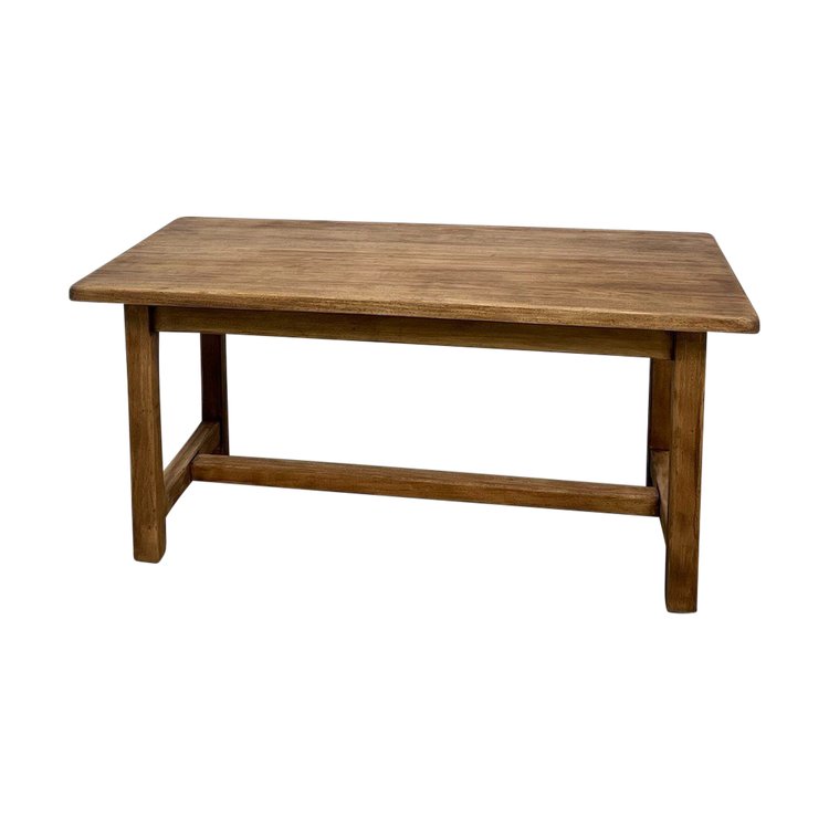 Small antique farm table with square legs, circa 1970