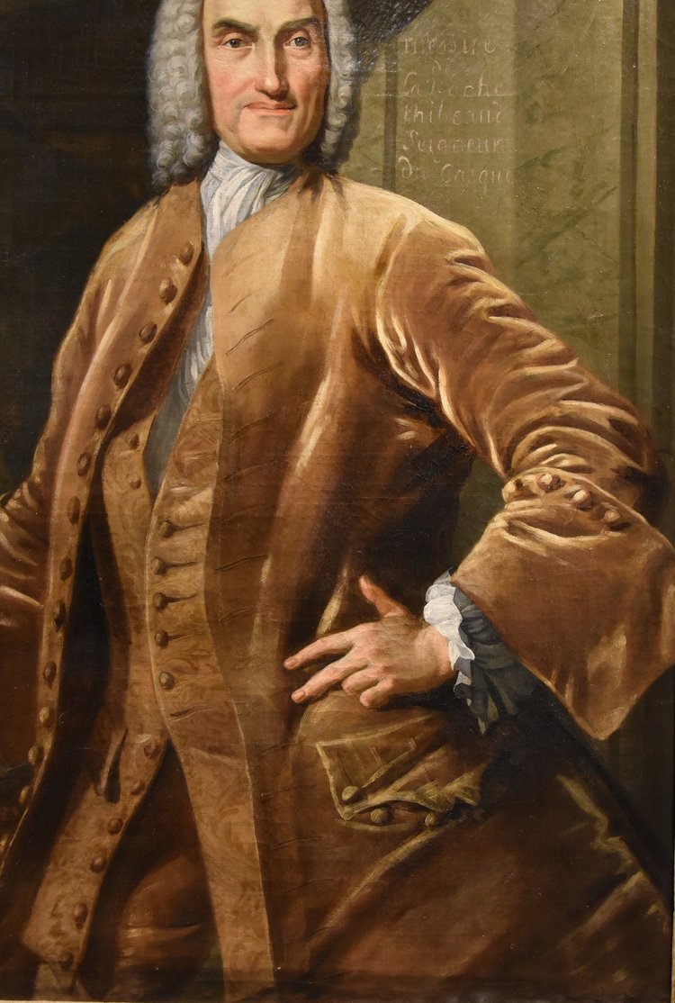 Thomas Hudson (Devon 1701 - London 1799), Porträt eines Notabels in seinem Arbeitszimmer