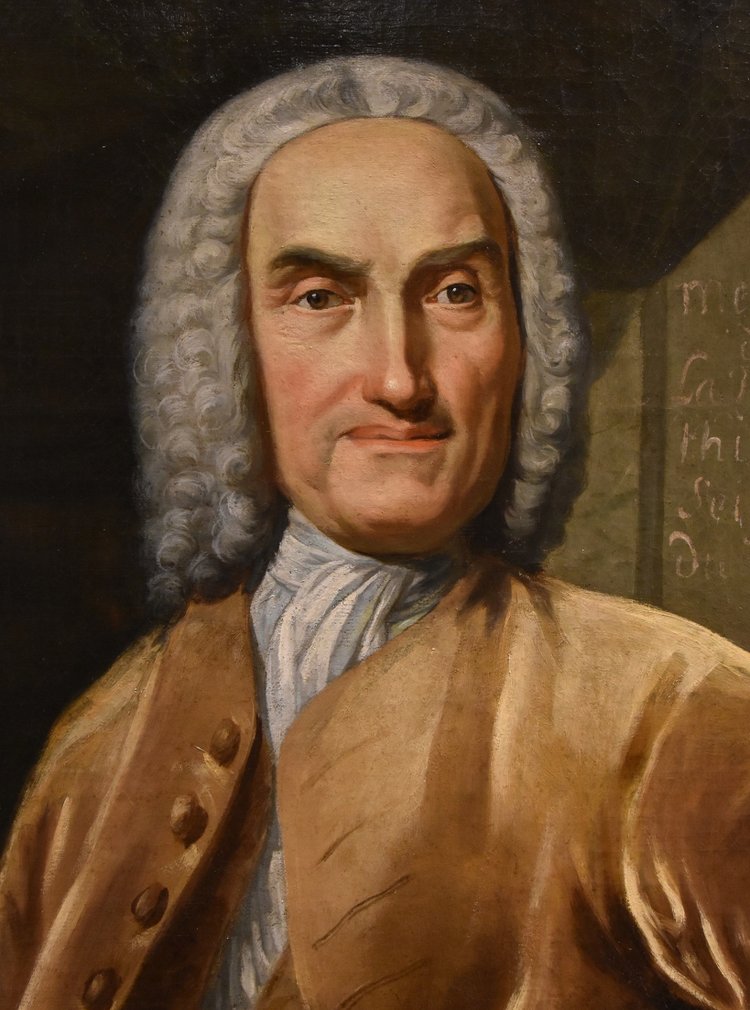 Thomas Hudson (Devon 1701 - London 1799), Porträt eines Notabels in seinem Arbeitszimmer