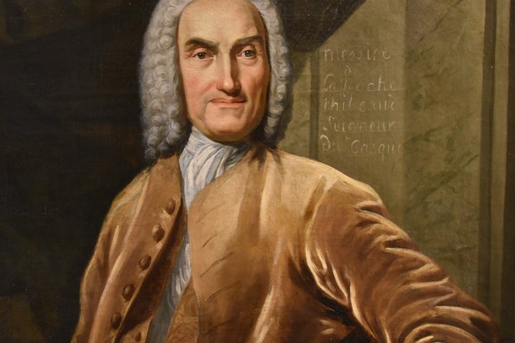 Thomas Hudson (Devon 1701 - London 1799), Porträt eines Notabels in seinem Arbeitszimmer