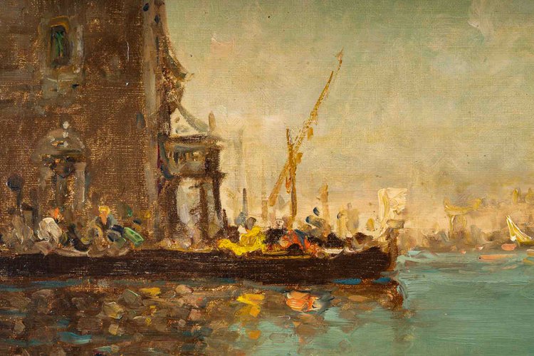 Vue de La Santa Maria della Salute huile sur toile vers 1890