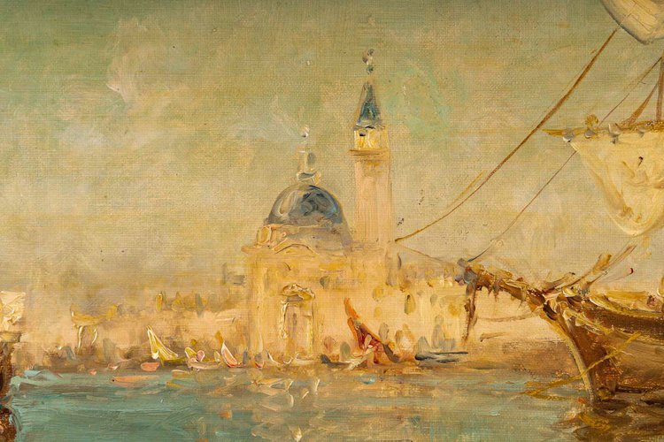 Vue de La Santa Maria della Salute huile sur toile vers 1890