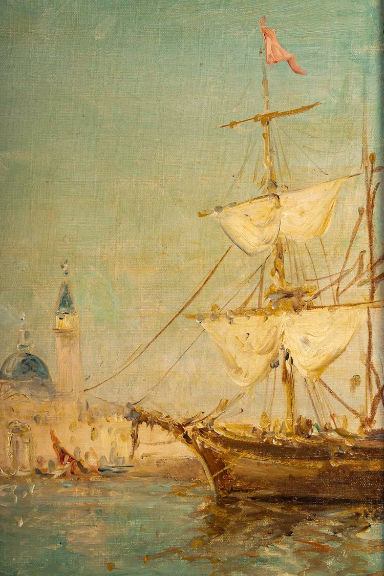 Vue de La Santa Maria della Salute huile sur toile vers 1890