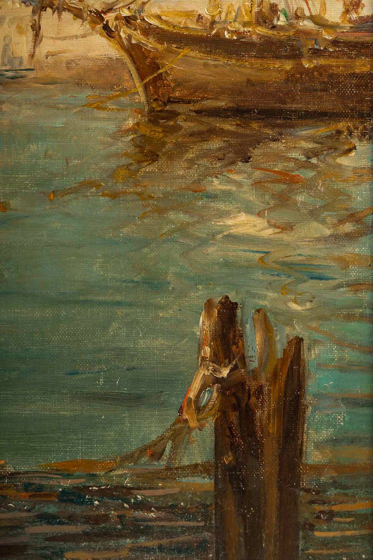 Vue de La Santa Maria della Salute huile sur toile vers 1890